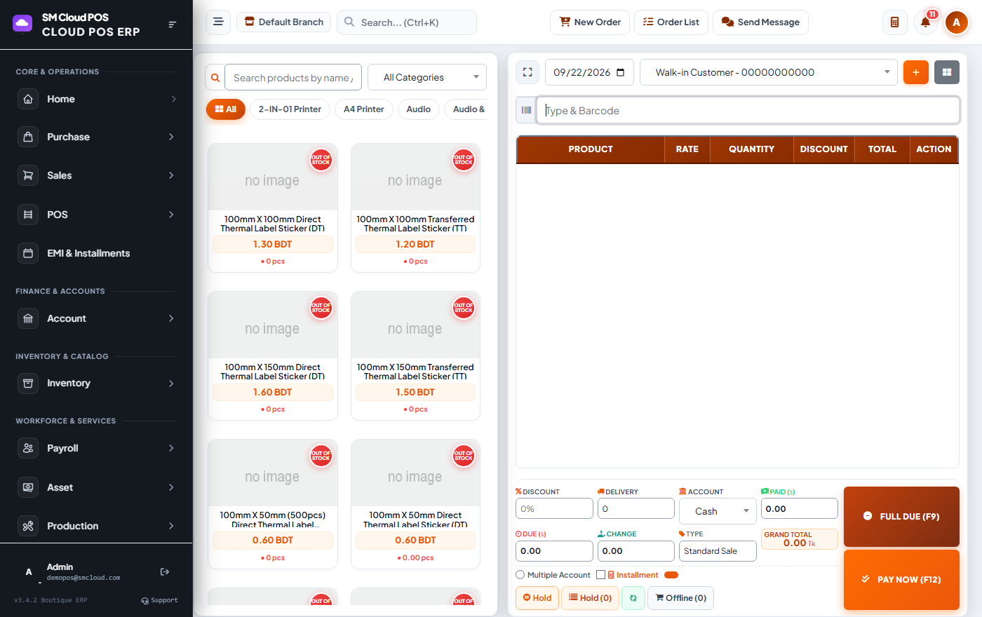 Omnichannel POS & Dashboard