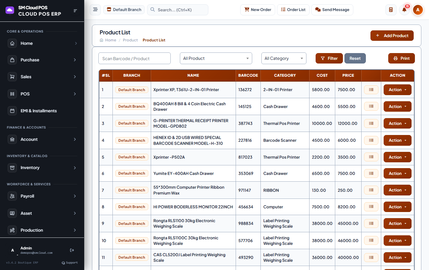 Product & Stock Management